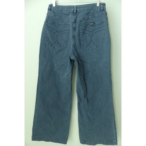 Rolla's Women's Wide Leg Sailor Jeans Size 32 /14 Denim High Rise Aussie - Picture 3 of 10